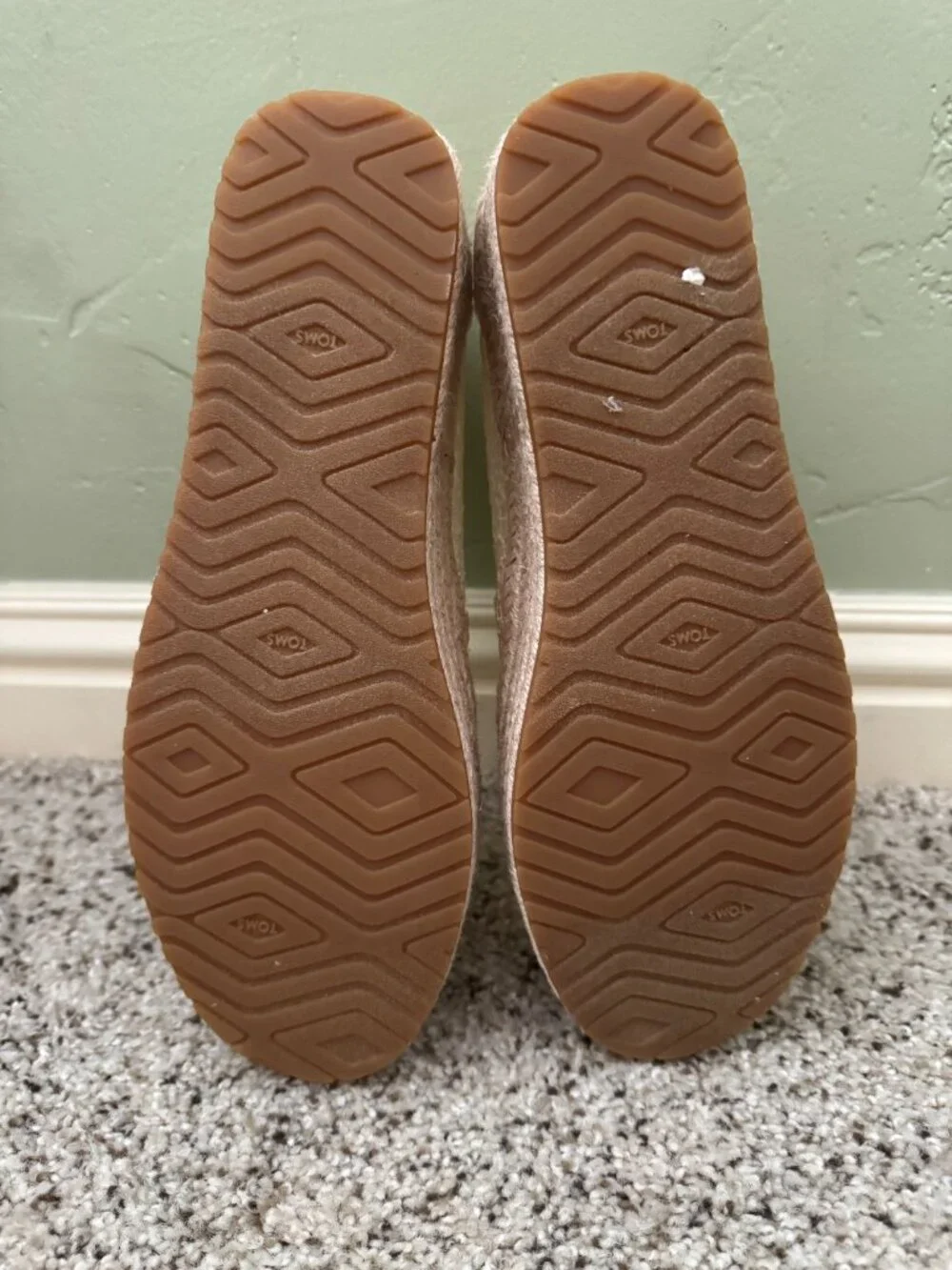 TOMS Women's Valencia Platform Espadrilles in Natural Moroccan Crochet, W6.5 LN
